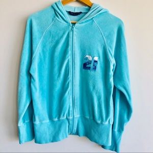 Baby Blue Velour Tracksuit